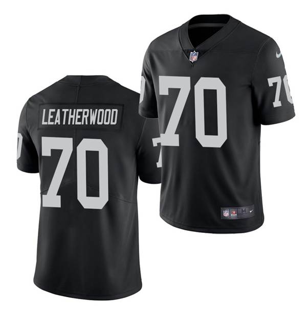 Men's Las Vegas Raiders #70 Alex Leatherwood Black NFL 2021 Draft Vapor Untouchable Limited Stitched Jersey